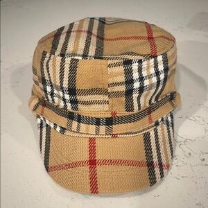 Plaid Messenger Cap